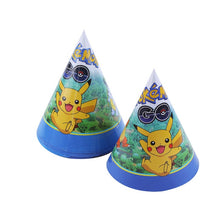 Load image into Gallery viewer, Pokémon birthday party decoration Pikachu party theme dinner plate tablecloth popcorn cup straw children birthday party supplies