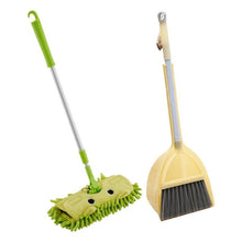 Load image into Gallery viewer, Kids housework Children Mop Broom Dustpan Set Baby Mini Sweeping House Cleaning Toys Set extensible Tablet Drag Pretend Play Toy
