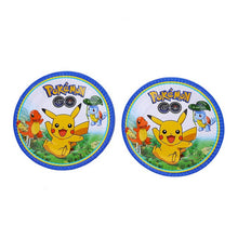 Load image into Gallery viewer, Pokémon birthday party decoration Pikachu party theme dinner plate tablecloth popcorn cup straw children birthday party supplies
