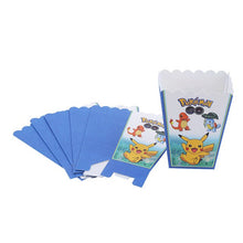 Load image into Gallery viewer, Pokémon birthday party decoration Pikachu party theme dinner plate tablecloth popcorn cup straw children birthday party supplies
