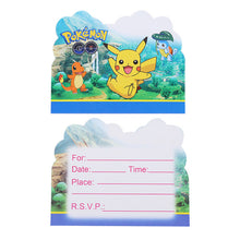 Load image into Gallery viewer, Pokémon birthday party decoration Pikachu party theme dinner plate tablecloth popcorn cup straw children birthday party supplies
